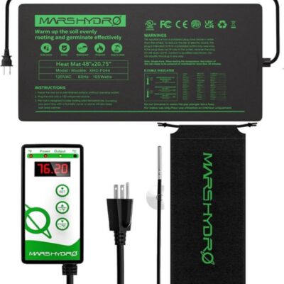 Heizmatte Set 122x52 cm mit Thermostat für Anzucht & Stecklinge